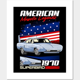 1970 Plymouth Superbird Muscle Car Posters and Art